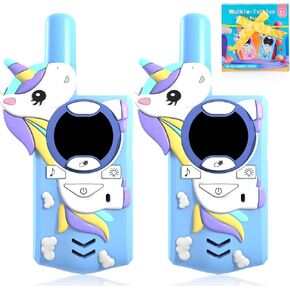 Unicorn Kids Walkie Talkies,Toys for 3-12 Year Old Boys Girls,3 Channels 2 Way Radio Toy, 2 Miles Range for Outdoor, Camping, Hiking (Pink)…