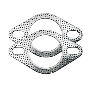 2 Pack High Temperature Exhaust Donut Gasket Fireproof Ring Flange Gasket Durable Automotive Replacement Parts (2.5 inch)
