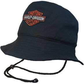 Harley-Davidson Men's Primary Embroidered Bar & Shield Logo Bucket Hat - Black