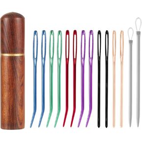 Large Eye Sewing Needles Set, Yarn Sewing Needle Sharp Tapestry Needles Tapestry Needle Bent Needles Hand Knitting Needles Bent Tip Yarn Needles for Hand Knitting