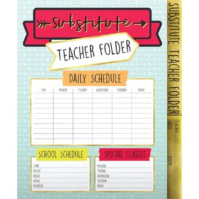 Carson Dellosa 6-Pack Substitute Teacher Folders, Decorate Teacher File Folders with Schedule, Classroom Management, Classroom Organization Sections and More, Substitute Teacher Must Haves