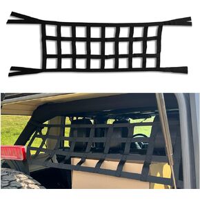 ROMASO Cargo Net for Jeep Wrangler YJ TJ JK JL,Rear Cargo Cover for Jeep Wrangler,Rear Trunk Net for Jeep,Heavy Duty Cargo Netting (Green)