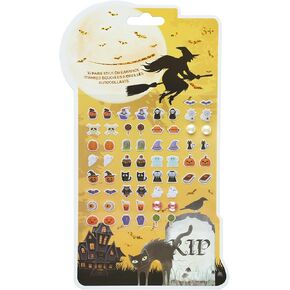 Halloween Stick On Earrings - 30 Pairs Halloween Sticker Earrings for Girls Boys Self-Adhesive Halloween Stud Earrings Stickers, Kids Halloween Theme Earrings, Little Girls Halloween Earrings