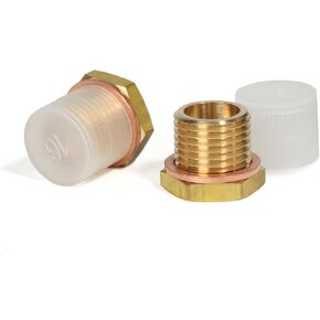 2PCS 1/8" NPT to M16x1.5 Male Pressure Temperature Gauge Sender Adapter With A Crush Washer