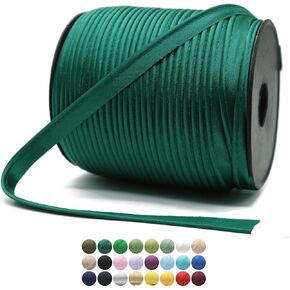 Luxury Satin Piping Trim - 10 Yards - 25+ Colors - Mink Color Satin Shiny Double Fold Piping Bias Tape Binding Lip Cord Welting Cord with Spool for Sewing Clothing Trimming Upholstery SP266810…
