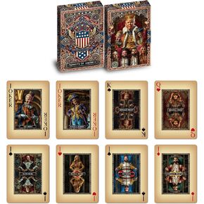 ASVP Shop Trump Playing Cards - Family & Allies - Premium Collectors Deck Featuring Donald Trump, Melania, Ivanka, Elon Musk, J.D. Vance & The Jokers Biden & Kamala Harris - Perfect for Poker Nights