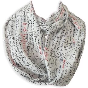 Math Teacher Infinity Scarf, Mathematical Pattern, Women's Accessory, Gift for Geek, Nerd, Student, Teacher, Christmas