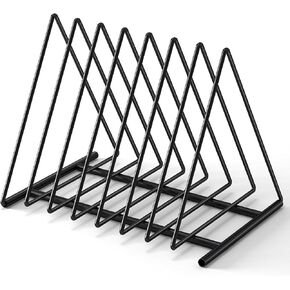 Upgraded Triangle File Folder Racks,7 Sections File Holder,File Storage Sorter/Stand,Desktop File Organizer,Wire Organizer Rack,Magazine Folder Holder,Letter/Legal, Anti-Scratch/Rusty