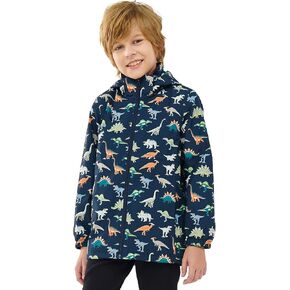 Boys Grisl Kids Softshell Jacket With Hood Lightweight Waterproof Warm Raincoats Fleece Lined Windbreakers for Kids