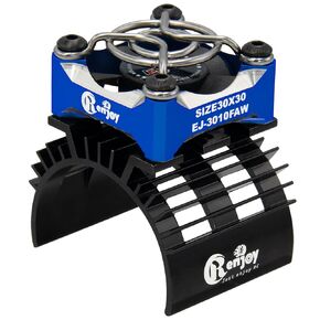 30mm RC Motor Cooling Fan 28000RPM Aluminum Alloy RC Car Motor Fan with Heatsink and Metal Cover for RC Car 1/8 1/10 540 550 F540 3650 3660 Motor, Titanium