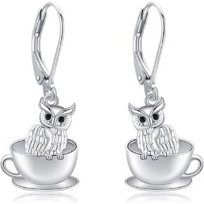 Cup Animal Earrings 925 Sterling Silver Cup Dangle Drop Earrings Animal jewelry Gifts for Women in Kuwait