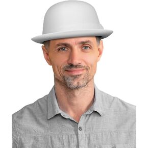 Classic Wool Felt Derby Hat,Stylish Rolled Brim Fedora with Feather Men’s Headwear for Formal and Casual Occasions