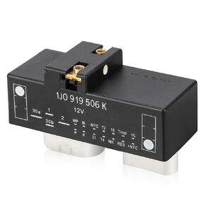 1J0919506K Radiator Cooling Fan Control Module Relay for 2000+ Volkswagen VW Bettle Golf Jetta Audi TT Replace# FCM103, 902419, 902-419, 1R3546, RY1670 (1J0919506K, 1pcs)