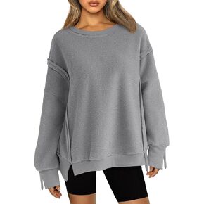 Zeagoo Women's Sherpa Fleece Jacket Pullover Crewneck Fuzzy Sweatshirts Long Sleeve Warm Thick Fall Winter Coats