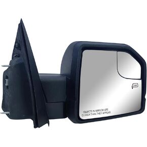 Replacement Driver Left Side Door Mirror Power Heated Glass with Signal Light Textured Back for Ford F-150 2017 2018 2019 2020