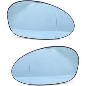 1 Pair Side Rearview Mirror Glass Heater Anti-fog Defrosting Door Wing Mirror Sheet Fit For 1 Series E81/E82/E87/E88;3 SeriesE90 - Blue (Left & Right)