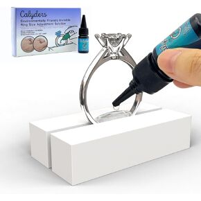 Ring Size Adjuster - Calyders Invisible Solution with UV Resin, Ring Fixators & UV LED Lamp for Loose Rings, Fits Any Ring Size, Easy to Apply & Remove