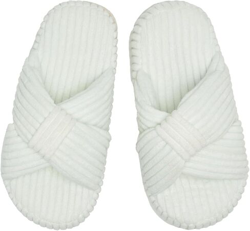 IceUnicorn Girls Slippers Kids Cute Corduroy Bow Crossbands Slide Slipper Toddler Memory Foam Open Toe House Shoes for Indoor & Outdoor in Saudi Arabia