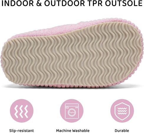 IceUnicorn Girls Slippers Kids Cute Corduroy Bow Crossbands Slide Slipper Toddler Memory Foam Open Toe House Shoes for Indoor & Outdoor in Saudi Arabia