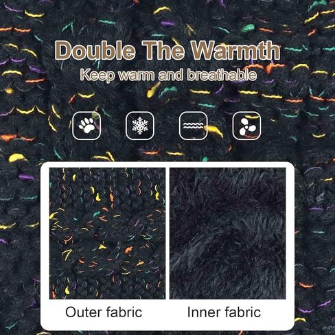Winter Headbands for Women Cold Weather, 4 Pack Ear Warmer Headband for Women Knit Warm Headbands Ear Covers Fleece Lined Head Band Ear Muffs Chrismas Present for Women Girls in Saudi Arabia