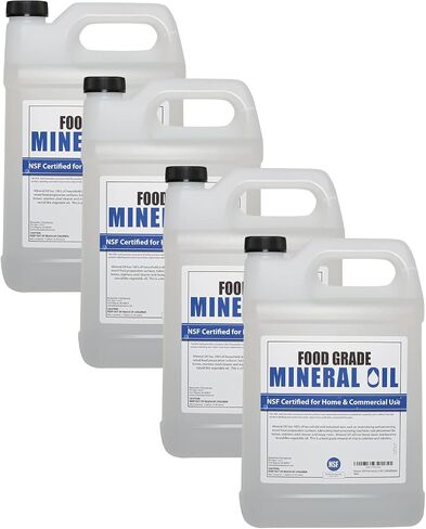 NSF Certified Food Grade Mineral Oil - Gallon (128oz), Certified Food Safe Conditioner for Wood Cutting Boards, Butcher Blocks and Stainless-Steel Kitchen Equipment in Saudi Arabia