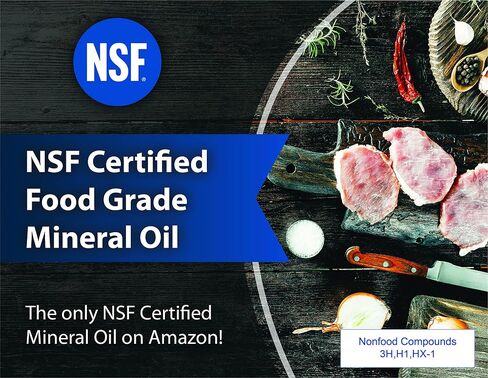 NSF Certified Food Grade Mineral Oil - Gallon (128oz), Certified Food Safe Conditioner for Wood Cutting Boards, Butcher Blocks and Stainless-Steel Kitchen Equipment in Saudi Arabia