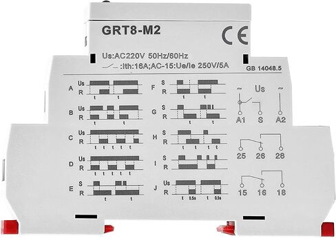 16A Multifunction Time Relay with 10 Function Choices AC/DC12V-240V Relay(GRT8-M2,AC/DC12V~240V) in Saudi Arabia
