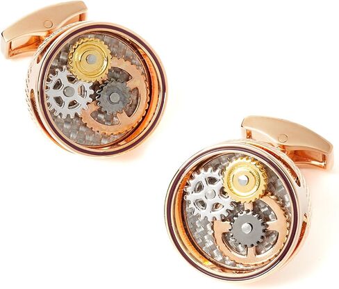 Mechanical Gear Carbon Cufflinks in Saudi Arabia