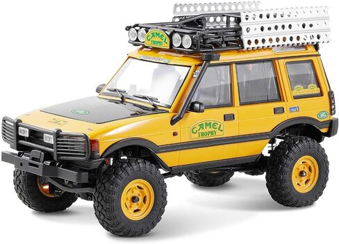 FCX24M FMS 1/24 RC الزاحف، عائلة لاند روفر، 2.4 جيجا هرتز للطرق الوعرة RC الزاحف مع تأثيرات الإضاءة، مفتاح السرعة وحزم الملحقات، سيارات RC للبالغين (الاكتشاف) in Kuwait