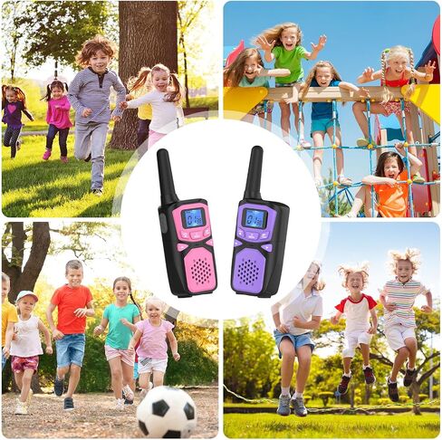 Walkie Talkies for Kids Rechargeable, 2 Pack Long Range Walkie-Talkie for Small 2 Way Radio Hands-Free Outdoor Camping, Hiking Talki with Wearable Lanyard Birthday Xmas Toys Gifts for Boys Girls Kids in Kuwait