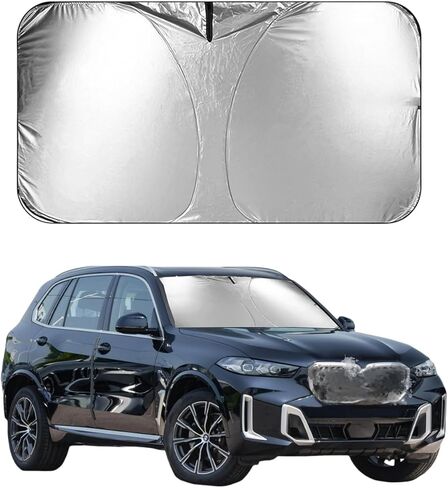 windshield sun shade/car windshield sun shade/car sun shade,Sun visors are suitable for vehicle models such as sedans and SUV,Automotive Interior Sun Protection, Foldable, Storage Bag (large) in Saudi Arabia