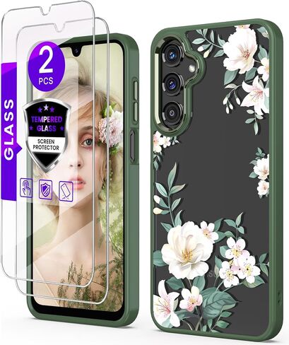 Crystal Clear Flower Phone Case for Samsung Galaxy A16-Purple in Kuwait