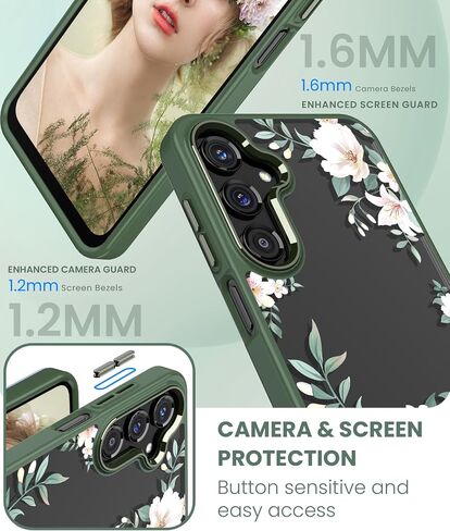 Crystal Clear Flower Phone Case for Samsung Galaxy A16-Purple in Kuwait