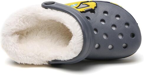 Meidiastra Kids Fur Lined Clogs Shoes Slip On Garden Shoes Non Slip House Home Slippers for Boys Girls in Saudi Arabia
