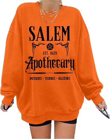 LUKYCILD سويت شيرت نسائي للهالوين قمصان الهالوين: بلوفر سالم صيدلي برسومات Hocus Pocus بأكمام طويلة in Kuwait