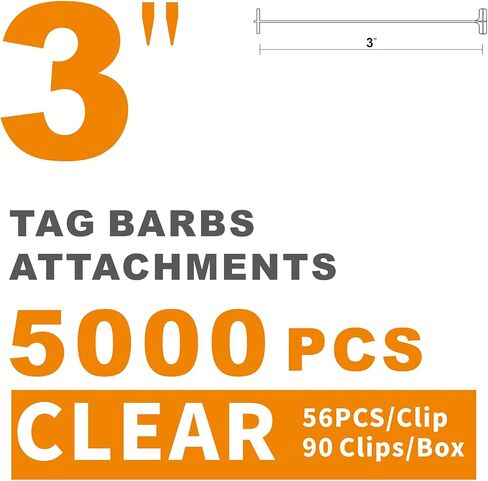 Standard Tagging Gun Fasteners - Standard tachit Price tag barbs for Standard Price Tag Gun Pack of 5000-56pcs/Clip (3 inch) in Saudi Arabia