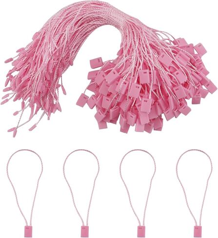 200Pcs Beige Hang Tag String, 7.5-inch Thickened 2.5 mm Cotton Hanging Tag Fastener Snap Lock Pin Loop Fastener, Heavy-Duty Tags Rope Ties for Clothes Shoes Bags Luggage Label Price Tags, SATONBEYI in Kuwait