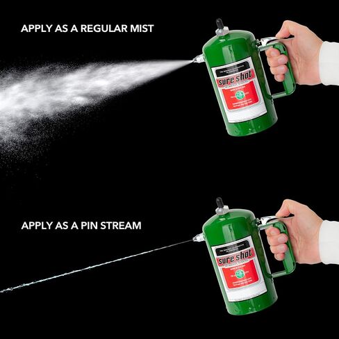 SURE SHOT A1000G 1-Quart Non Aerosol Sprayer - Refillable Pressurized Sprayer Can for Oil, Solvent, Degreasers, Lubricants - Rechargeable Steel Canister with Brass Nozzles - Made in The USA - 32oz. in Kuwait