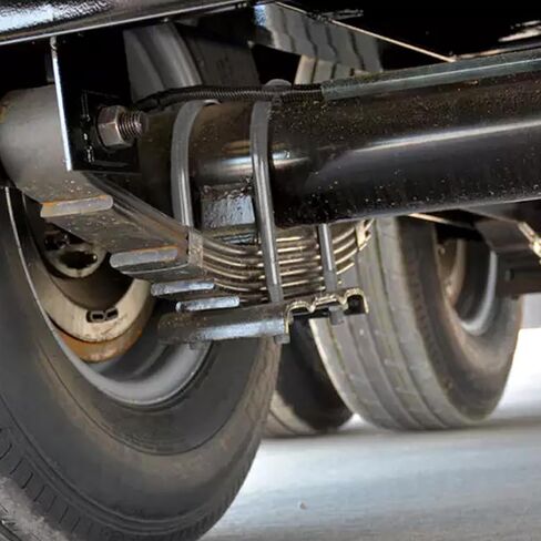 مجموعة مسامير على شكل حرف U للمقطورة من JY PERFORMANCE، محور دائري 2-3/8 بوصة لمحور مقطورة 3500 رطل، طول 5-1/2 بوصة، متري M12 × 1.75 (عبوتان) in Kuwait