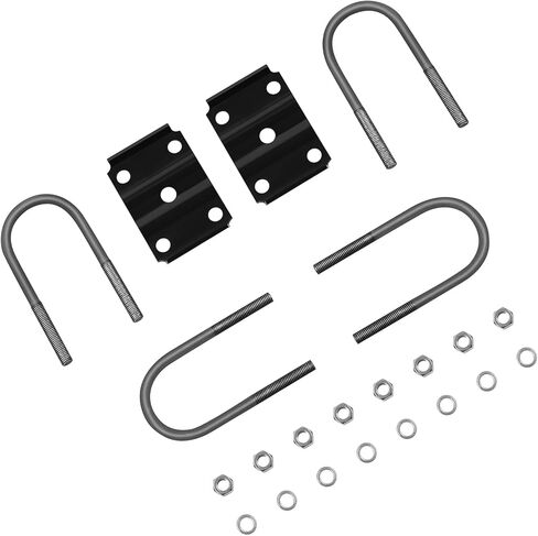 مجموعة مسامير على شكل حرف U للمقطورة من JY PERFORMANCE، محور دائري 2-3/8 بوصة لمحور مقطورة 3500 رطل، طول 5-1/2 بوصة، متري M12 × 1.75 (عبوتان) in Kuwait