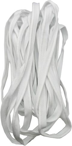 حافة سلك بوليستر بطول 10 ياردات 3/8 بوصة، شريط انحياز للأنابيب، حافة أنابيب من القماش مع سلك لخياطة وسائد الملابس والمصابيح والستائر (وردي فاقع) in Kuwait