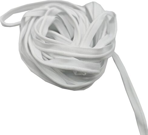 حافة سلك بوليستر بطول 10 ياردات 3/8 بوصة، شريط انحياز للأنابيب، حافة أنابيب من القماش مع سلك لخياطة وسائد الملابس والمصابيح والستائر (وردي فاقع) in Kuwait