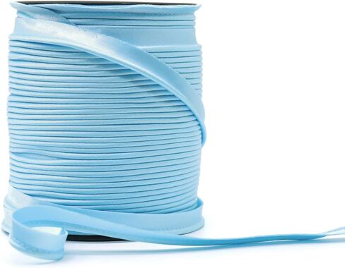 Luxury Satin Piping Trim - 10 Yards - 25+ Colors - Mink Color Satin Shiny Double Fold Piping Bias Tape Binding Lip Cord Welting Cord with Spool for Sewing Clothing Trimming Upholstery SP266810… in Kuwait
