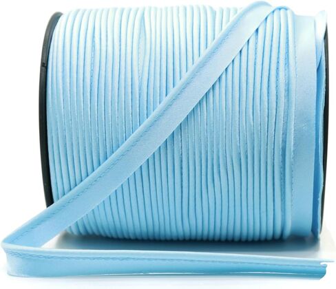 Luxury Satin Piping Trim - 10 Yards - 25+ Colors - Mink Color Satin Shiny Double Fold Piping Bias Tape Binding Lip Cord Welting Cord with Spool for Sewing Clothing Trimming Upholstery SP266810… in Kuwait