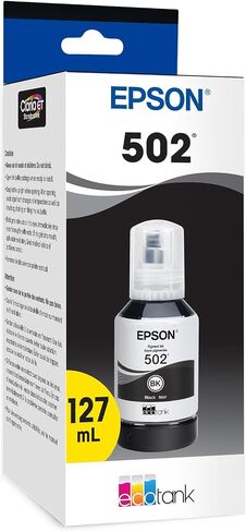 EPSON 502 EcoTank Ink Ultra-high Capacity Bottle Color Combo Pack Works with ET-2750, 2760, 2850, 3750, 3760, 3850, 4850, and other select models in Kuwait