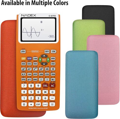 Scientific Calculator with Graphing, Includes Carrying Case, for College and High School Students, Calculus, Algebra, Geometry, Trigonometry, Statistics, Physics, Chemistry, Black in Kuwait