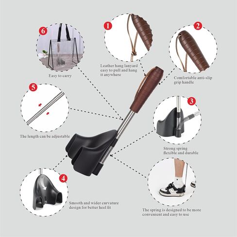 Shoe Horn Long Handle for Seniors-31 Telescopic Shoe Funnel Shoe Helper Assist Device For Men Women Sneakers Shoes in Saudi Arabia