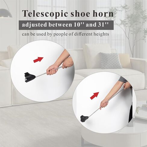 Shoe Horn Long Handle for Seniors-31 Telescopic Shoe Funnel Shoe Helper Assist Device For Men Women Sneakers Shoes in Saudi Arabia