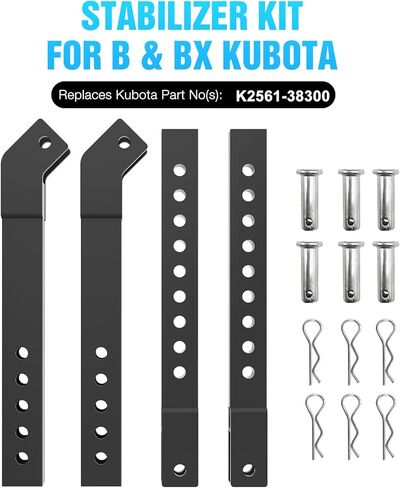 استبدال مجموعة المثبت K2561-38300 لـ B & BX Kubota BX1500D، BX1800D، BX1830D، BX1850D، BX1860، BX1870، BX2200D، BX2230D، BX23، BX2350D، BX24، BX2360، BX2370، BX26 60د، بي اكس 25، بي اكس 2670 in Kuwait