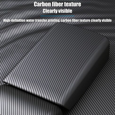 Center Console Armrest Cover Compatible with Model Y 2020-2024 Bright Carbon Fiber Automotive Interior Accessories in Saudi Arabia